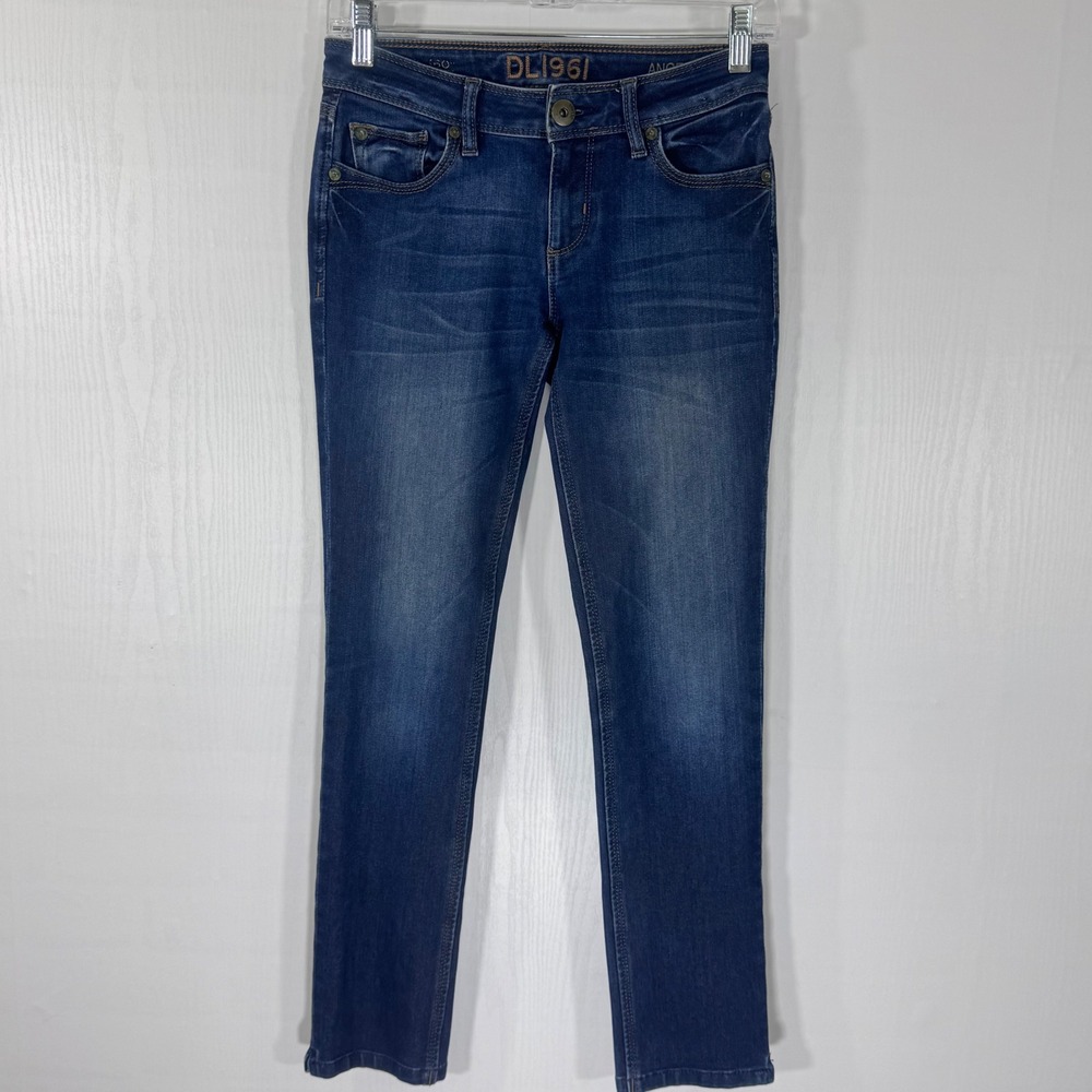 DL1961 Angel Mid Rise Skinny Ankle Jeans Blue Wash Women's Size 25